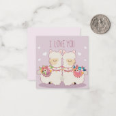 Carte De Correspondance Amour de Lama (Devant/Arrière en situation)