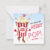 Carte De Correspondance Amour de pop-corn drôle (Devant)
