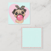 Carte De Correspondance Amour de Pug (Devant / Derrière)