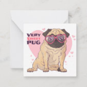 Carte De Correspondance Amour de Pug (Devant)