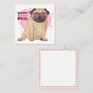 Carte De Correspondance Amour de Pug