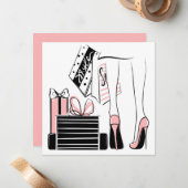 Carte De Correspondance Amour de shopping (Devant/Arrière en situation)