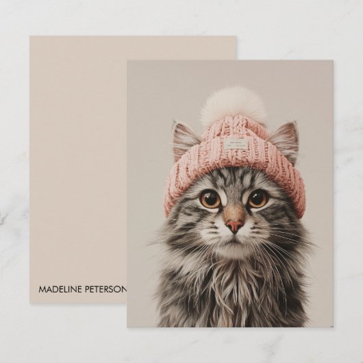 Carte De Correspondance Amoureux de Chats Mignons (Devant / Derrière)