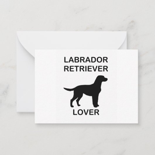 Carte De Correspondance amoureux de labrador noir (Devant)