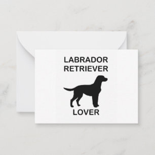 Carte De Correspondance amoureux du labrador noir