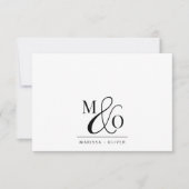 Carte De Correspondance Ampersand Monogramme Couple (Devant)