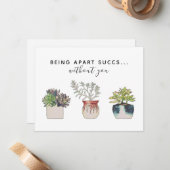 Carte De Correspondance Amusant Être Écarté Succès Sans Vous Cactus (Devant/Arrière en situation)