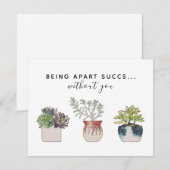 Carte De Correspondance Amusant Être Écarté Succès Sans Vous Cactus (Devant / Derrière)