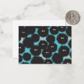 Carte De Correspondance Amusant monstres noirs moelleux (Devant/Arrière en situation)