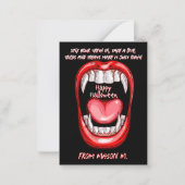Carte De Correspondance Amusant Vampire Bite Halloween Candy Gram (Devant)