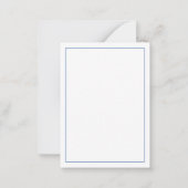 Carte De Correspondance Ananas blanc chic sur fond bleu (Dos)