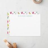 Carte De Correspondance Ananas tropical personnalisé (Devant/Arrière en situation)