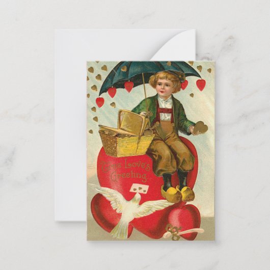 Carte De Correspondance Ancienne mode Valentine Love Notes (Devant)