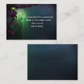 Carte De Correspondance Angel On Window Church Roses gothiques (Devant / Derrière)