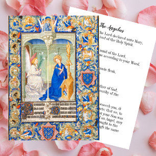 Carte De Correspondance Angelus Vierge Marie Annonciation Prière catholiqu