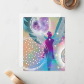 Carte De Correspondance Anges gardiens (Devant/Arrière en situation)