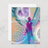 Carte De Correspondance Anges gardiens (Devant / Derrière)