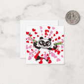 Carte De Correspondance AngryFacePanda Joyeuse Saint-Valentin (Devant/Arrière en situation)