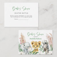 animal safari mignon baby shower tombole