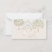 Carte De Correspondance Animaux de ferme Pré amis Baby Display Douche (Dos)