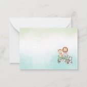 Carte De Correspondance Animaux de la jungle moderne Verdure Safari Aquare (Dos)