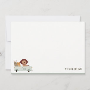 Carte De Correspondance Animaux Mignons Dans La Ville De Voiture Route Ann
