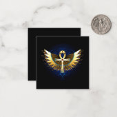Carte De Correspondance Ankh or avec ailes (Devant/Arrière en situation)