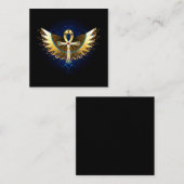 Carte De Correspondance Ankh or avec ailes (Devant / Derrière)