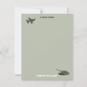 Carte De Correspondance Anniversaire Camouflage Militaire de l'Armée Vert  (Devant)