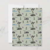 Carte De Correspondance Anniversaire Camouflage Militaire Vert de l'Armée  (Dos)