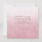 Carte De Correspondance Anniversaire de la femme rose Roses (Dos)