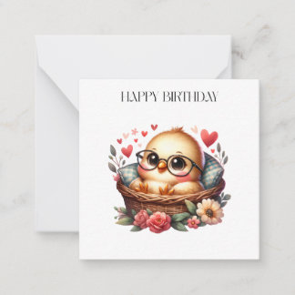 Carte De Correspondance Anniversaire de la poulette intelligente