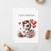 Carte De Correspondance Anniversaire de Pony Pilot (Devant/Arrière en situation)
