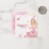 Carte De Correspondance Anniversaire de princesse (Devant/Arrière en situation)