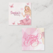 Carte De Correspondance Anniversaire de princesse (Devant / Derrière)
