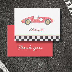 Carte De Correspondance anniversaire de voiture rouge