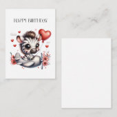 Carte De Correspondance Anniversaire de Zebra Pilot (Devant / Derrière)