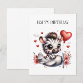 Carte De Correspondance Anniversaire de Zebra Pilot (Devant / Derrière)