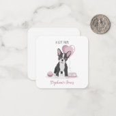 Carte De Correspondance Anniversaire du Bulldog français (Devant/Arrière en situation)