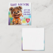 Carte De Correspondance Anniversaire du chien Yorkshire Terrier (Devant / Derrière)