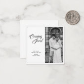 Carte De Correspondance Annonce de grossesse dans le style classique (Devant/Arrière en situation)