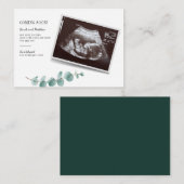 Carte De Correspondance Annonce de grossesse Eucalyptus Révélation Bébé (Devant / Derrière)