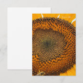 Carte De Correspondance Antennes d'abeilles et tournesol (Devant / Derrière)