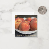 Carte De Correspondance Août, c'est le Mois de la Pêche ! (Devant/Arrière en situation)