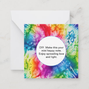 Carte De Correspondance *~ AP62 BLANK do-it-yourself Tie Dye Inspire Note 