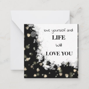 Carte De Correspondance *~ AP62 Kindness LOVE SELF Forward Note Card