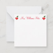 Carte De Correspondance appréciation des enseignants personnalisées coeurs (Dos)