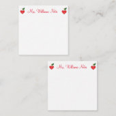 Carte De Correspondance appréciation des enseignants personnalisées coeurs (Devant / Derrière)