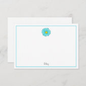 Carte De Correspondance Aqua Daisy (Devant / Derrière)