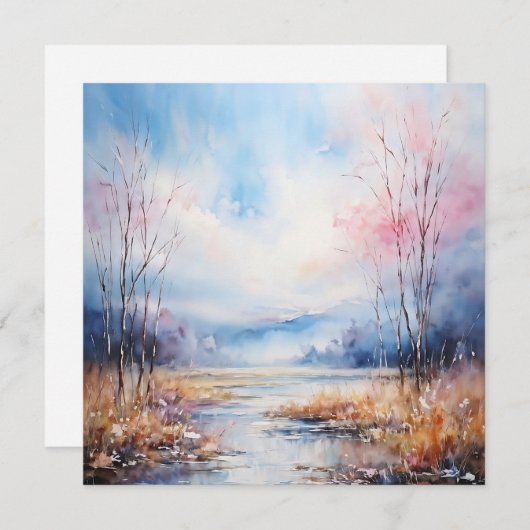 Carte De Correspondance Aquarelle (Devant / Derrière)